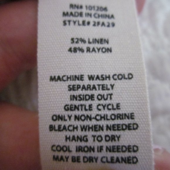 Soft Surroundings Top L Landfall Gray/White Stripe Linen Blend - Picture 7 of 7